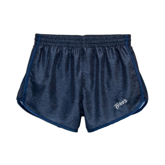 TYLER'S Girls' Heather Racer Shorts - Navy/Grey