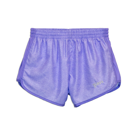 Girls' Heather Racer Shorts - Purple