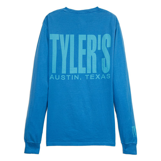 TYLER'S Summer Sky/Aqua Long Sleeve Comfort Wash Tee