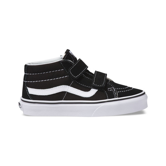 Vans Kids' Sk8-Mid V Shoes in black and white colorway