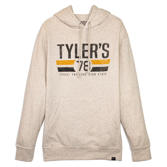 TYLER'S Racer Legend Hoodie in grey and black colorway front view