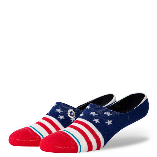 Stance The Fourth No Show Socks in Red, White, and Blue detail