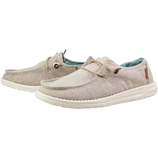 Hey Dude Women's Wendy Linen The shoes - Chambray Biege