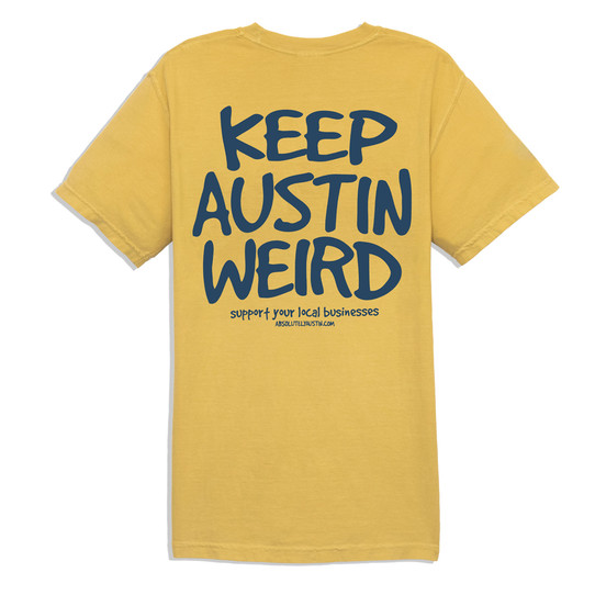 Coffee Mugs & More Comfort Color Tee - Mustard/Navy