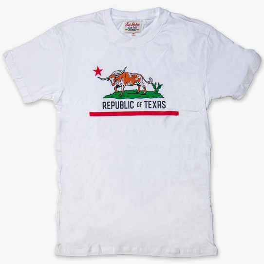 The Republic Of Texas Short Sleeve Tee in White