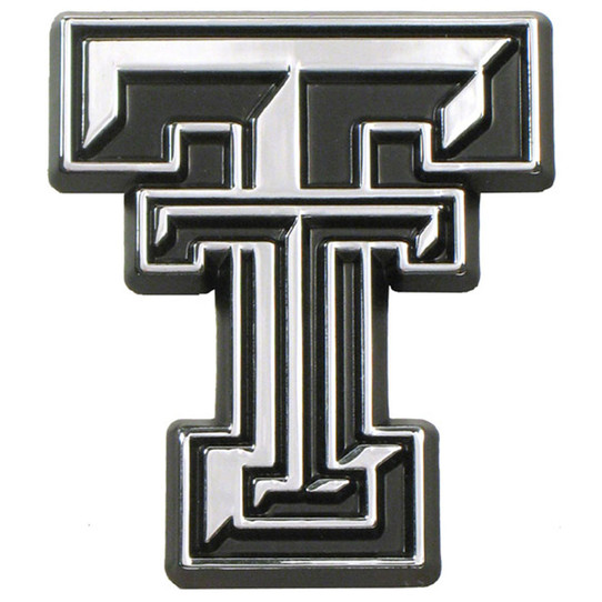The A/M/G Company Texas Tech Metal Car Emblem 124333 front view