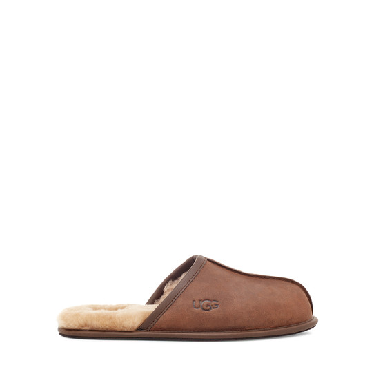 Ugg Men's Scuff Leather Slippers - Tan