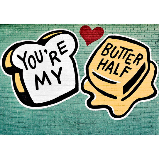 Austin Blanks You're My Butter Half Greeting Card butter half detail