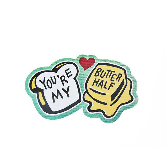Austin Blanks You're My Butter Half Vinyl Sticker colorway 133236 detail view