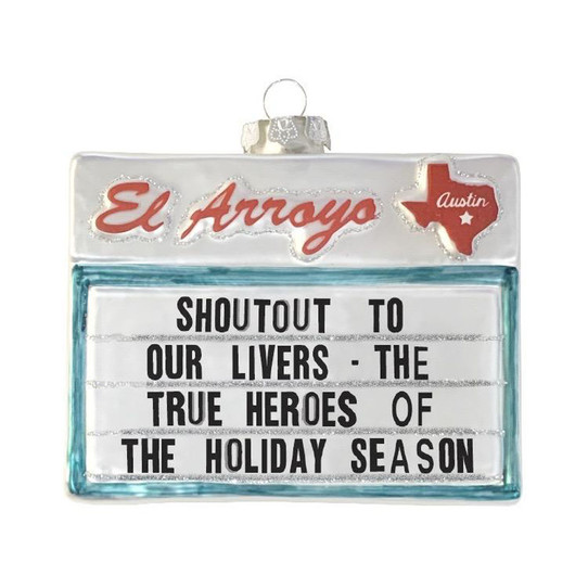 El Arroyo Holiday Heroes Ornament featuring festive Christmas decoration design
