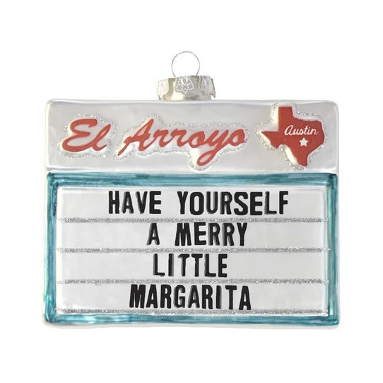 El Arroyo Little Margarita ornament with festive design and colorful details
