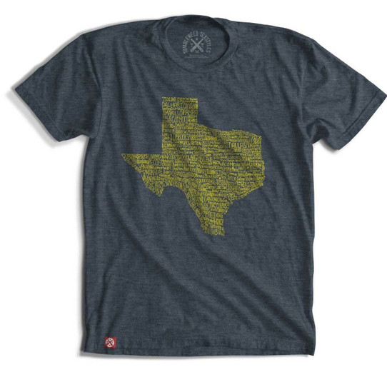 Texas Towns Tee - Antique Denim