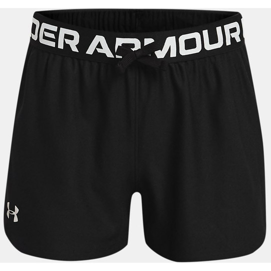 Under Armour Girls' Play Up Shorts - Black/White