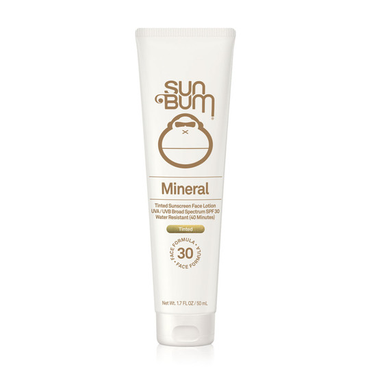 Sun Bum Mineral SPF 30 Tinted Face Lotion product bottle detail