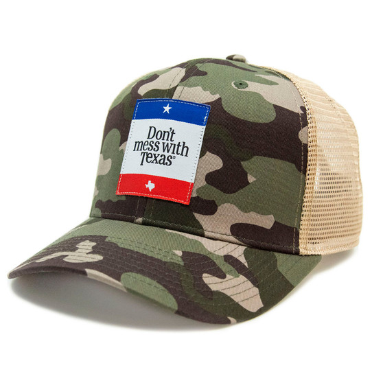 Don't Mess with Texas® Flag Camo Trucker Hat side view