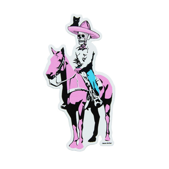 Jason Archer Stray Of The Dead vinyl sticker with dark gothic imagery design