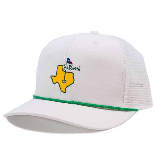 TYLER'S Fort Worth Golf Trucker Hat White side view