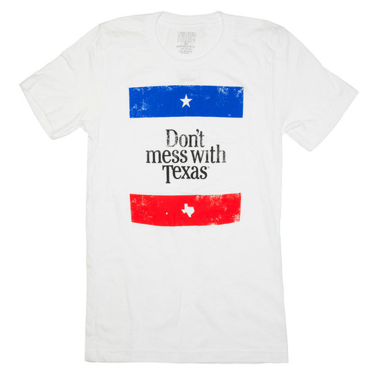 Don't Mess With Texas Flag Tee - White