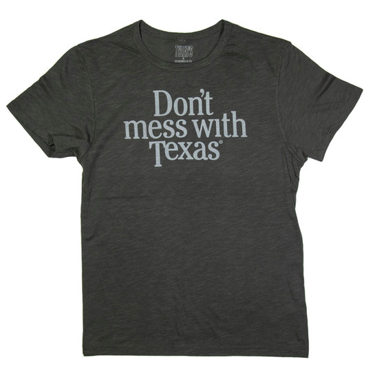 Don't Mess With Texas Stacked Tee - Washed Black