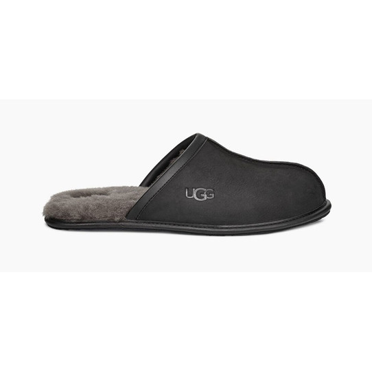 Ugg Men's Scuff Leather Slippers - Black