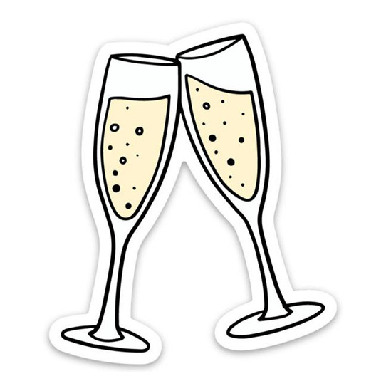 Champagne Glasses Sticker