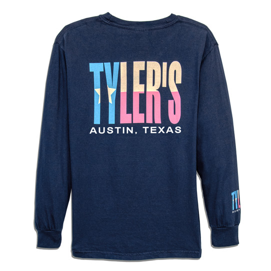 TYLER'S Kids' Pastel Texas Flag Comfort Color Long Sleeve Tee