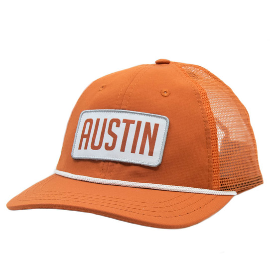 Austin Patch Performance Trucker Hat - Orange