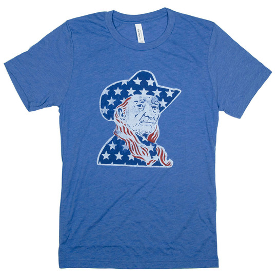 Austin Blanks Willie Nelson Mr. America graphic t-shirt in heather gray