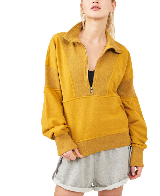 FP Movement Wonderland Warmth 1/4 Zip Layer by at Free People, Highlighter  Yellow, XS - ShopStyle Tops