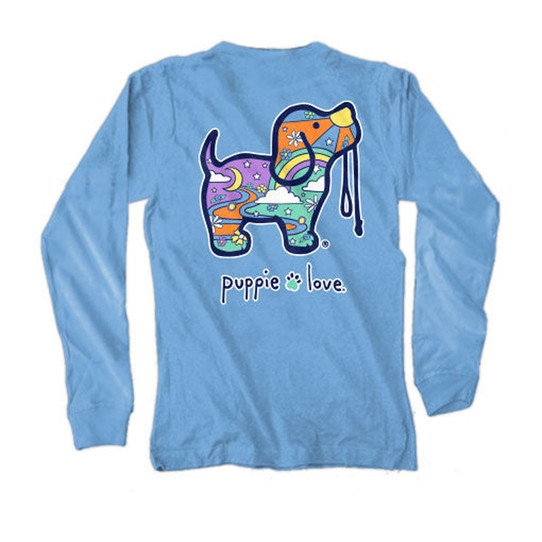 Girls' Psychedelic Pup Long Sleeve Tee