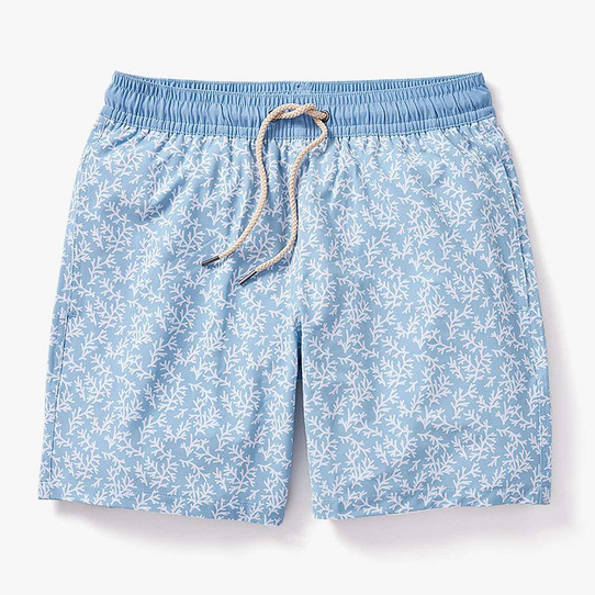 Fair Harbor Men's The Bayberry 7" Swim Trunks - Mist Seaweed Hybrid Shorts 68 TYLER'S