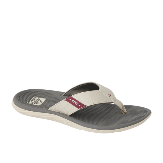 Reef Men's Santa Ana Flip Flops Flip Flops in Tan/Grey/Maroon