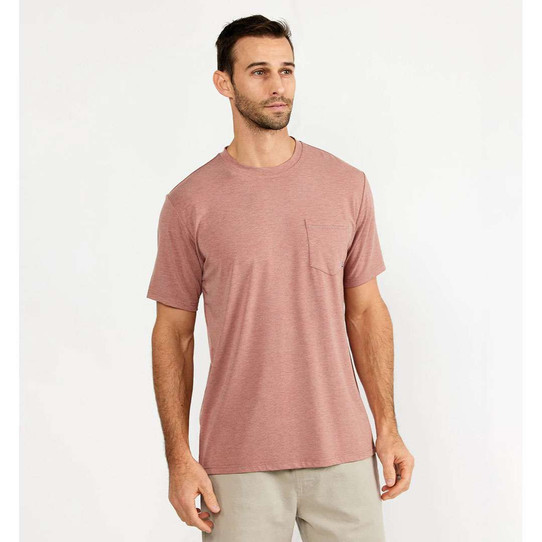 Free Fly Men's Bamboo Flex Pocket Tee Short Sleeve front view