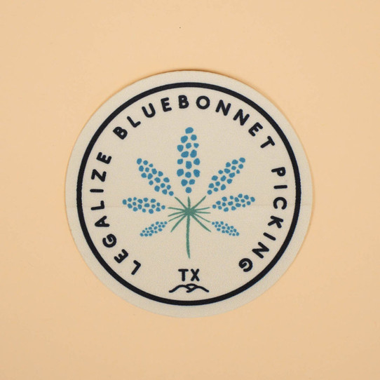 Texas Hill Country Provisions Legalize Bluebonnet Picking Nylon Sticker