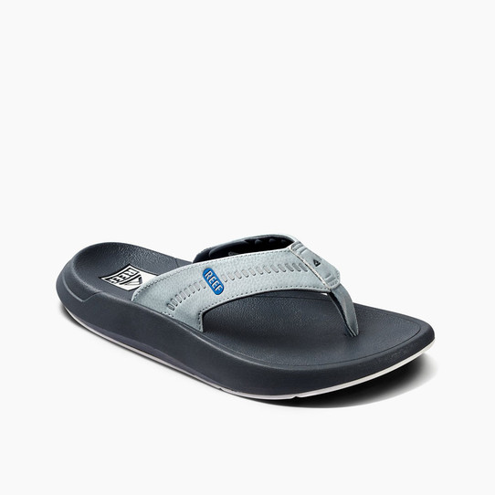 Reef Men's Swellsole Cruiser Flip Flops Grey, Light Grey and Blue product shot