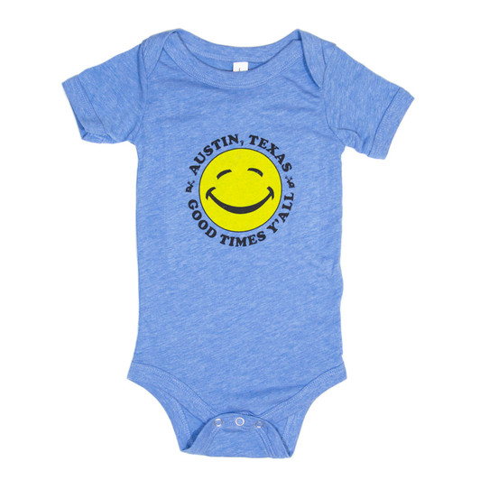 TYLER'S Infants' Austin Dazed Good Times Y'all Onesie in cream and blue