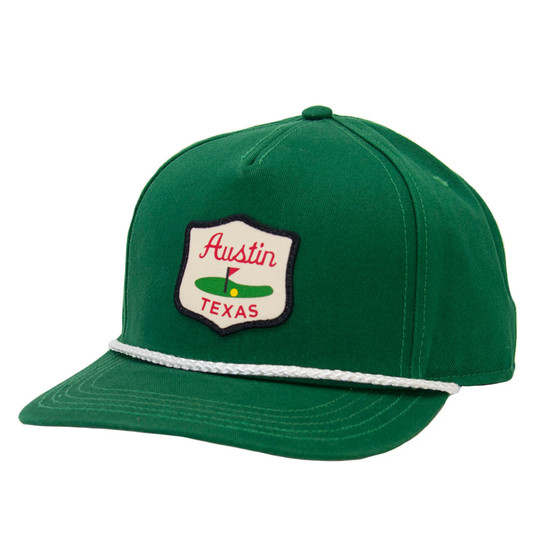 TYLER'S Austin Golf Cappy Twill Snapback Hat in Emerald Green