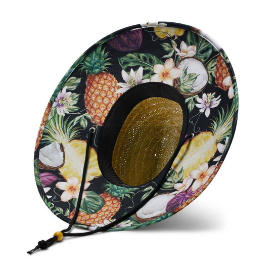 Hemlock Hat Co. Hemlock Straw Lifeguard Hat in Nightcap colorway, wide-brimmed style