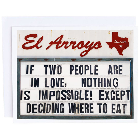 El Arroyo Where To Eat Card