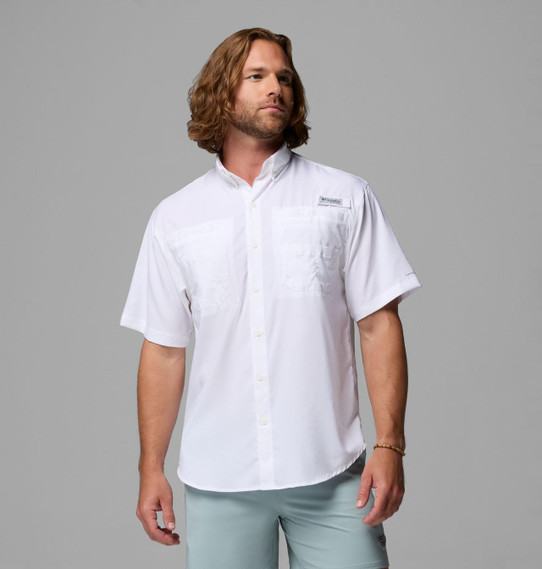 Columbia Men's PFG Tamiami II Shirt White back view