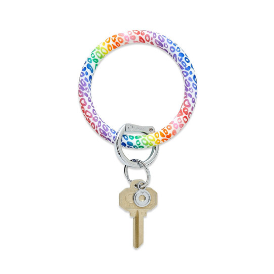 O-Venture Silicone Big O Key Ring - Rainbow Cheetah