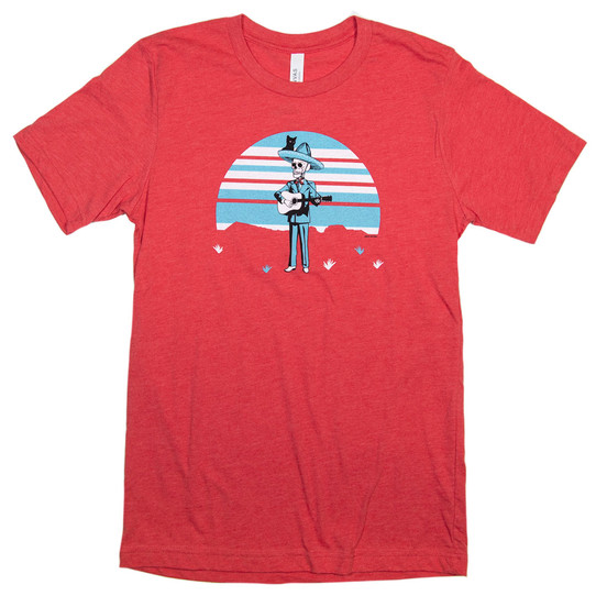 Jason Archer Stray Strummer Tee Heather Red front