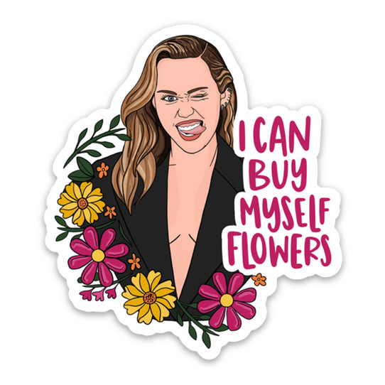 Miley Cyrus Flowers Sticker