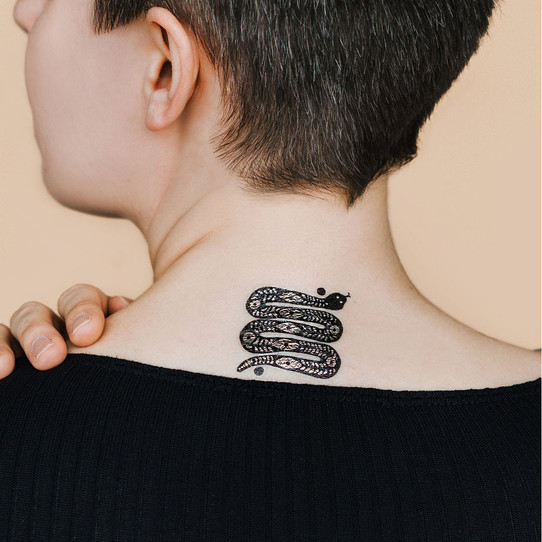 Tattly Temporary Tattoo Set - Desert Snake Metallic