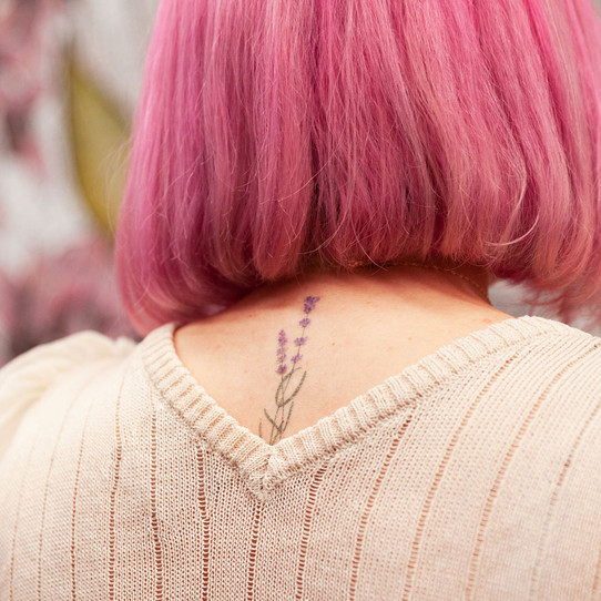 Tattly Temporary Tattoo Set in lavender featuring Vincent Jeannerot designs