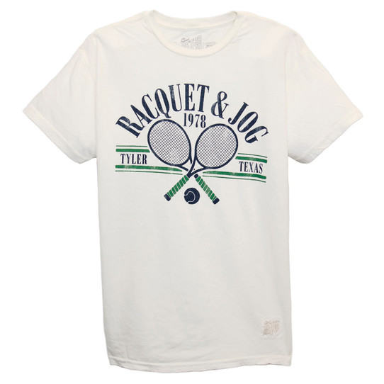 Retro Brand Racquet & Jog Tennis Tee in vintage athletic style