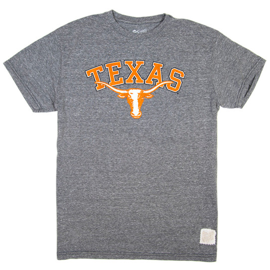 Retro Brand Vintage Texas Longhorns Arch Tee in heather gray