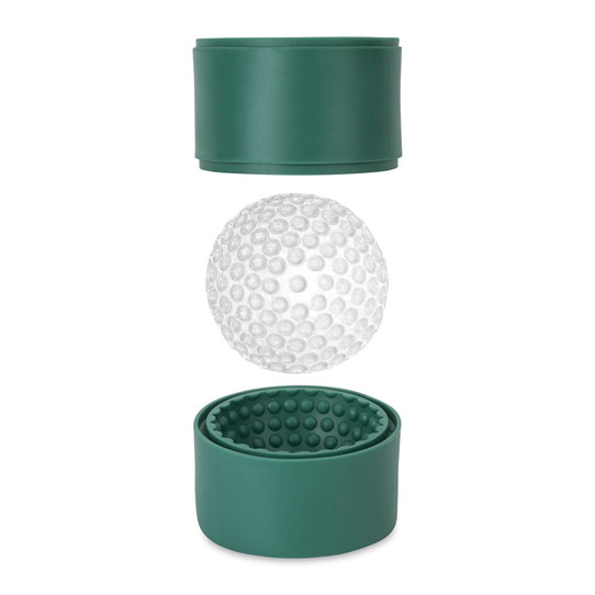 Kikkerland Golf Ball Ice Ball Mold Kit with white and black design