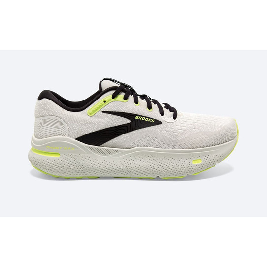 Brooks Men's Ghost Max Running hilfiger Shoes - Grey/Black/Sharp Green