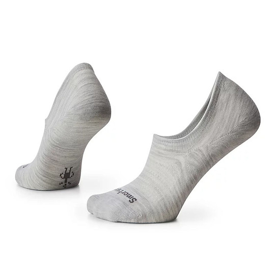 Smartwool Everyday No Show Socks Gray and Black Colorway Flat
